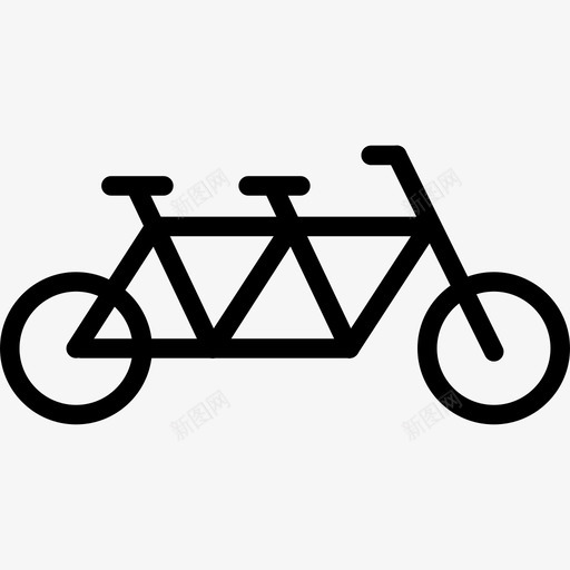 双人自行车自行车车辆图标svg_新图网 https://ixintu.com 双人自行车 自行车 车辆