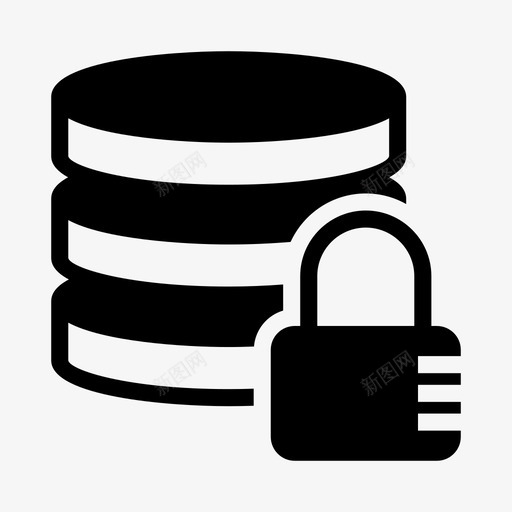 数据库锁保护安全图标svg_新图网 https://ixintu.com 保护 安全 数据库锁 服务器 服务器数据库