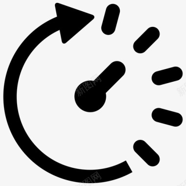 时间效率交货计时器图标图标