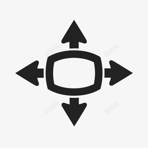 箭头展开方向增长图标svg_新图网 https://ixintu.com 增长 方向 箭头展开