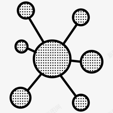 网络节点物联网星罗棋布图标图标