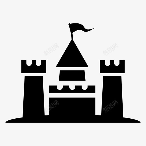 城堡堡垒中世纪图标svg_新图网 https://ixintu.com 中世纪 城堡 堡垒 皇家