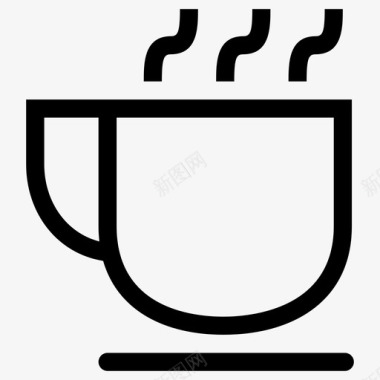 咖啡杯蒸汽咖啡饮料图标图标