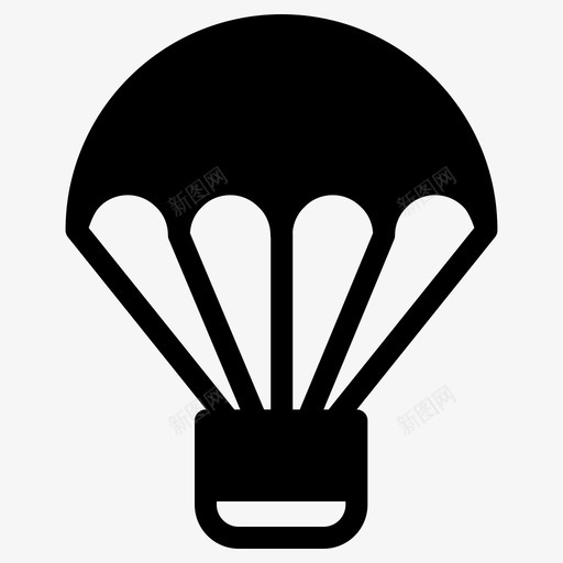 降落伞空气气球图标svg_新图网 https://ixintu.com 旅行 气球 空气 降落伞