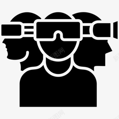 虚拟现实环境虚拟眼镜虚拟护目镜图标图标