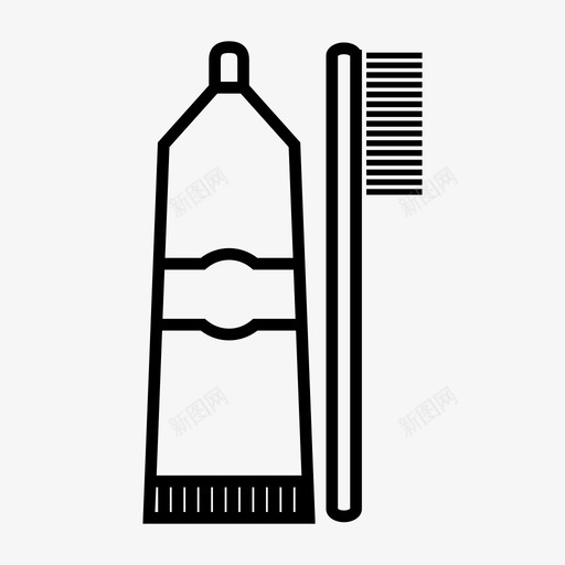 牙刷牙膏牙管图标svg_新图网 https://ixintu.com 医疗 治疗 牙刷 牙管 牙膏