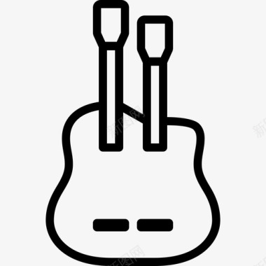 双吉他音乐乐器图标图标