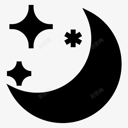 夜月亮阳光图标svg_新图网 https://ixintu.com 夜 天气符号 星星 月亮 睡眠 阳光