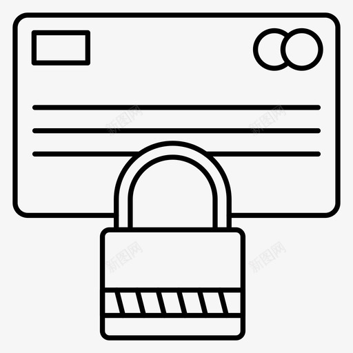支付锁卡信用图标svg_新图网 https://ixintu.com 保护 信用 卡 安全 支付锁