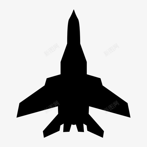 飞机空军喷气式飞机图标svg_新图网 https://ixintu.com 喷气式飞机 空军 飞机