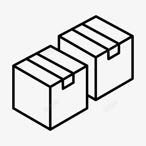 箱子货物包装图标svg_新图网 https://ixintu.com 包装 箱子 货物 运输