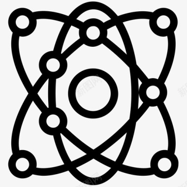 原子符号原子能核符号图标图标