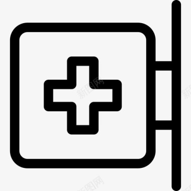 药房医疗服务线性图标图标