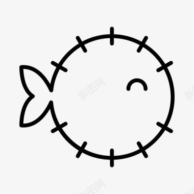 河豚水族馆水生图标图标