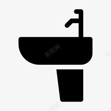 水槽清洁水龙头图标图标