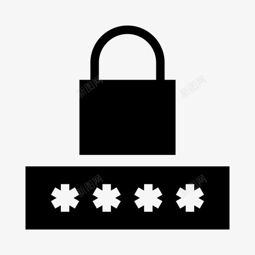 密码锁保护安全图标svg_新图网 https://ixintu.com 保护 安全 安全标志符号 密码锁