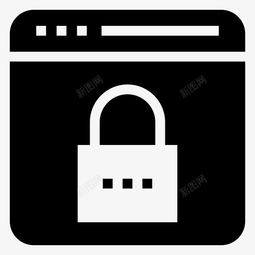 浏览器锁互联网保护图标svg_新图网 https://ixintu.com 互联网 保护 安全 浏览器锁 窗口和应用程序 网页