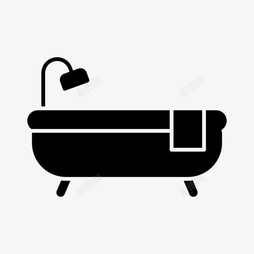 浴室浴缸家具图标svg_新图网 https://ixintu.com 家具 浴室 浴缸 淋浴 酒店