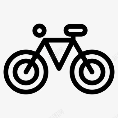 自行车运动体育图标图标