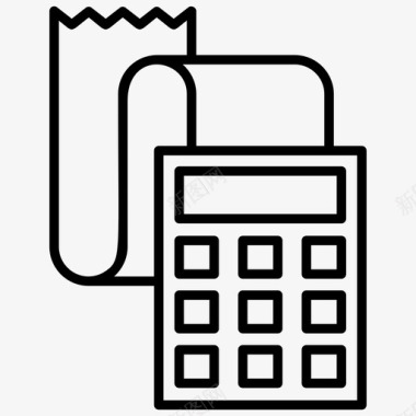 订单结帐账单计算电子商务图标图标