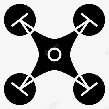 四旋翼机无人机飞行图标图标