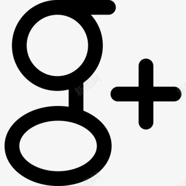 GooglePlus徽标社交网站线性图标图标