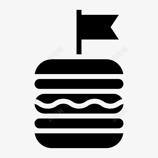 汉堡快餐三明治图标svg_新图网 https://ixintu.com 三明治 快餐 快餐固体 汉堡