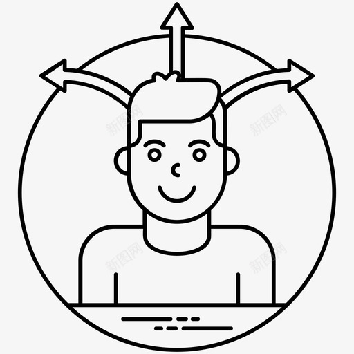 方向机会决策图标svg_新图网 https://ixintu.com 业务线图标 决策 方向 机会 计划