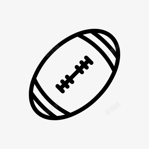 美式足球运动橄榄球图标svg_新图网 https://ixintu.com 橄榄球 美式足球 训练 运动
