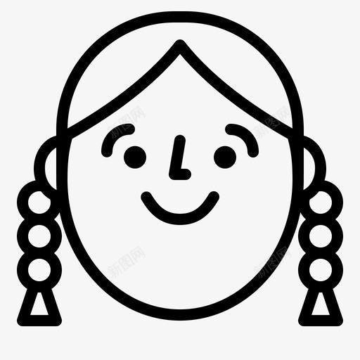 头像孩子微笑图标svg_新图网 https://ixintu.com 头像 女人 孩子 微笑