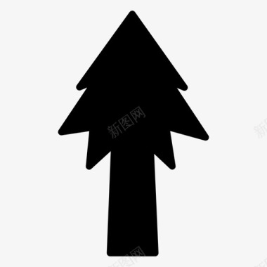 松树森林自然图标图标