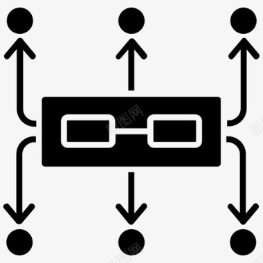 供应链网络物流配送图示符图标图标
