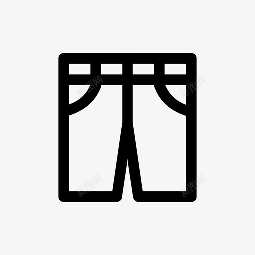 短裤衣服牛仔裤图标svg_新图网 https://ixintu.com 套装 牛仔裤 短裤 衣服