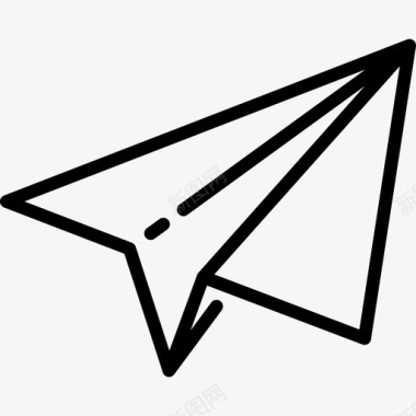 纸飞机通讯直线图标图标