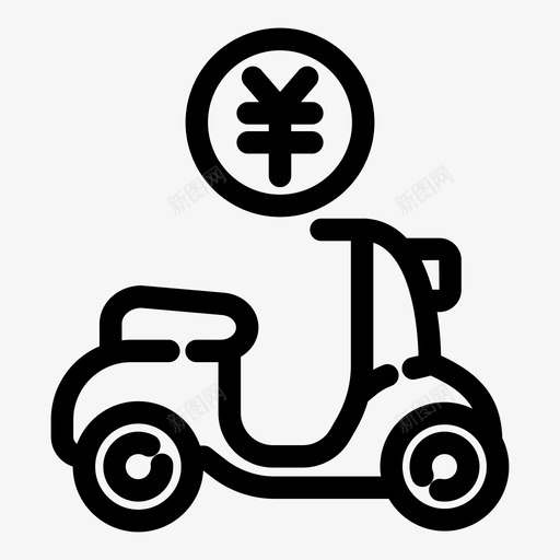 租赁自行车商务图标svg_新图网 https://ixintu.com 商务 滑板车 租赁 自行车 车辆 运输