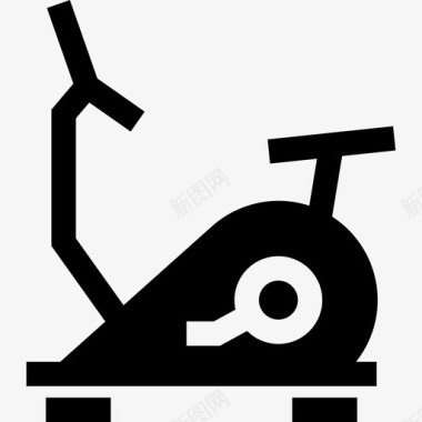 固定自行车有氧运动训练图标图标