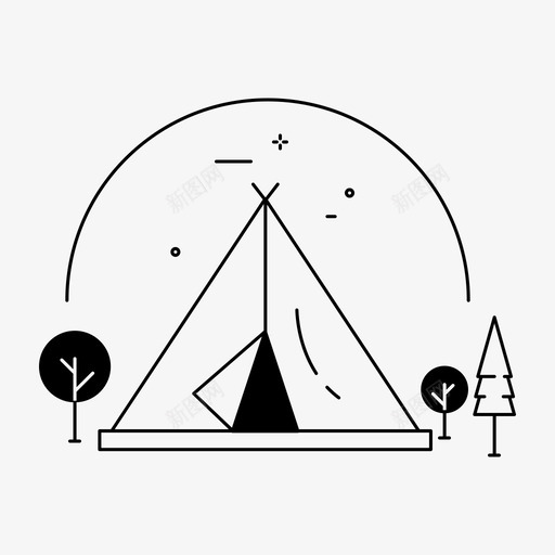野营冒险户外图标svg_新图网 https://ixintu.com 冒险 度假 户外 旅行 旅途中的时髦人士 野营
