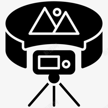 vr摄像机虚拟现实虚拟现实字形图标图标
