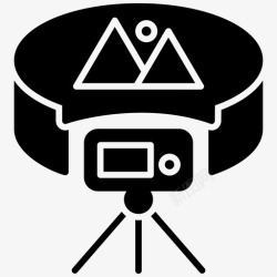 vr摄像机vr摄像机虚拟现实虚拟现实字形图标高清图片