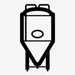发酵罐锥形发酵罐啤酒啤酒厂图标高清图片