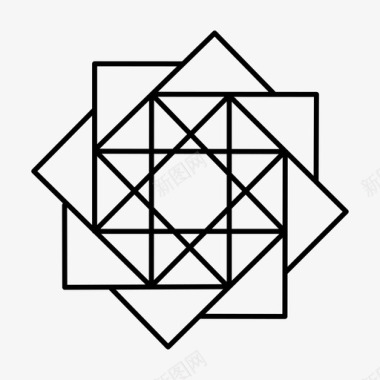 神圣的几何学古代的精神的图标图标