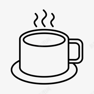 咖啡热巧克力热咖啡图标图标