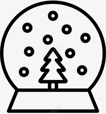 雪球圣诞礼物图标图标