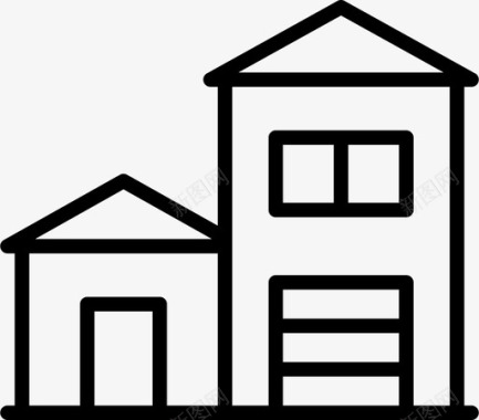 住宅楼房家庭图标图标