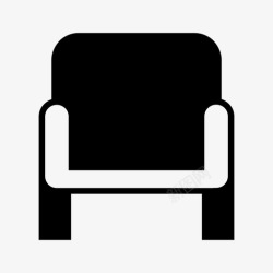 半休息沙发椅子休息室图标高清图片