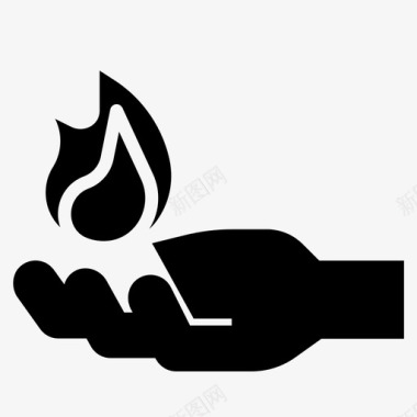 火之手燃烧火焰图标图标