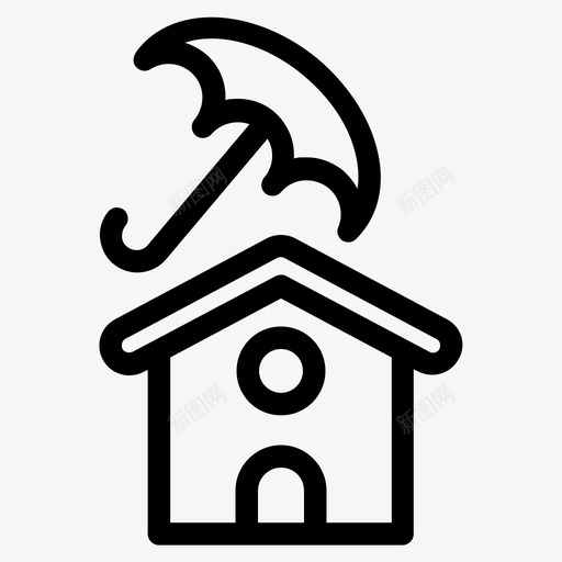 家房子保险图标svg_新图网 https://ixintu.com 保险 家 房子