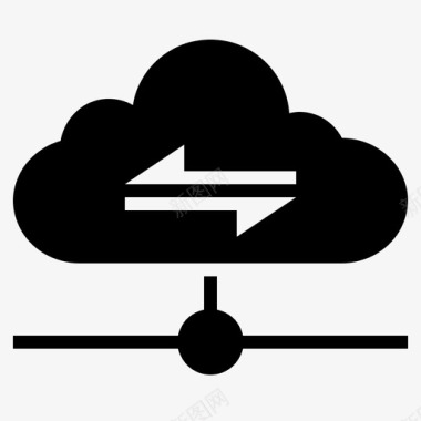 云服务器云连接云技术图标图标