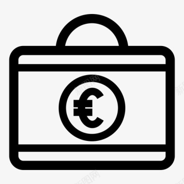 公文包商务货币图标图标