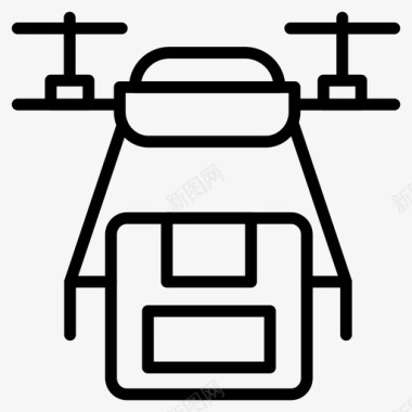 直升机送货无人机图标图标